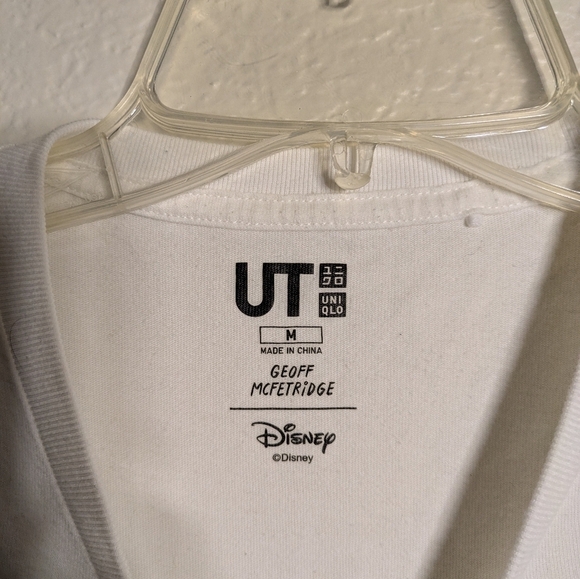 Disney Uniqlo White Graphic Men's Shirt Pre-owned Size M - Picture 4 of 5